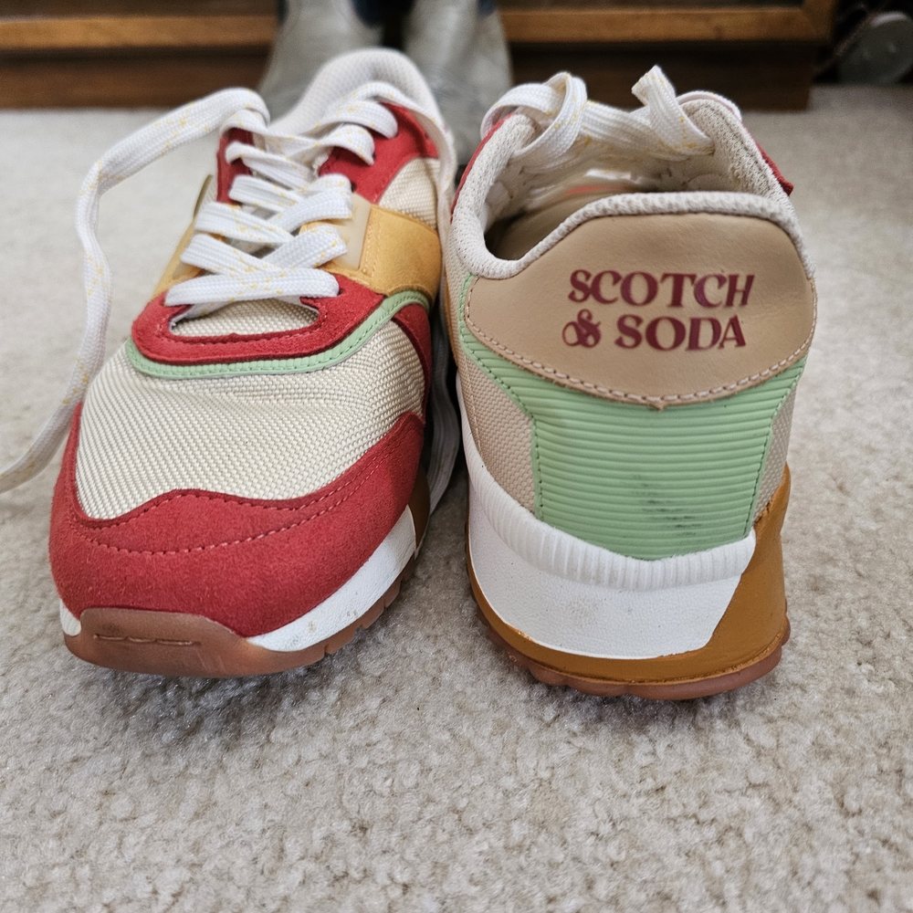 Scotch & Soda Red and Green Sneakers